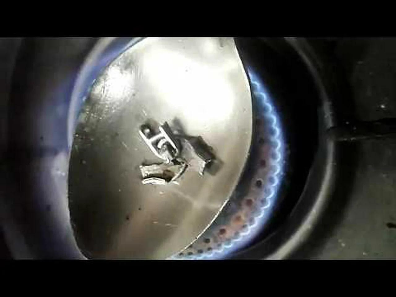 How to melt metal at home No furnace required DIY Molten metal