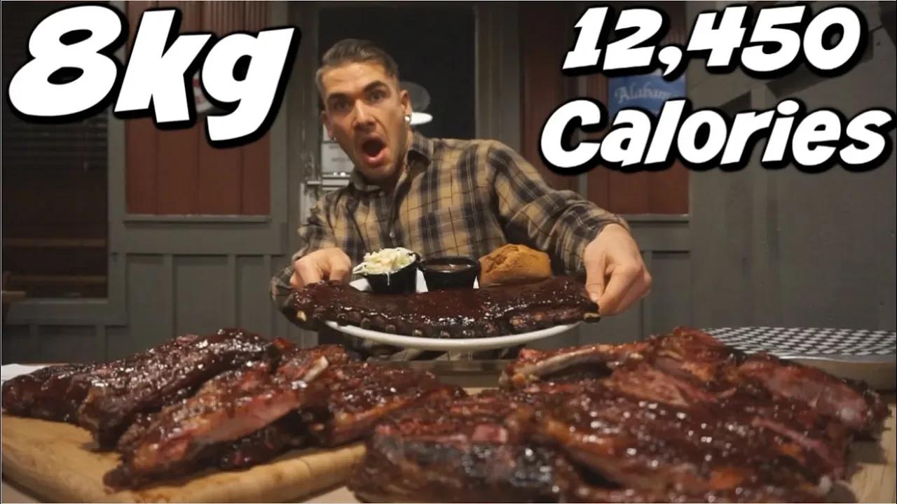 18lb BBQ RIB CHALLENGE IN PARIS!! Alabama BBQ - All you Can Eat Ribs ...