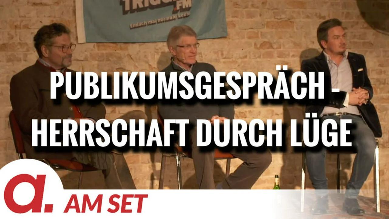 ⁣Am Set: Herrschaft durch Lüge – Publikumsgespräch mit P. Brandenburg, E. Wolff, D. D