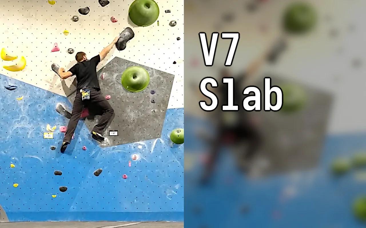 Bouldering V7 Slab