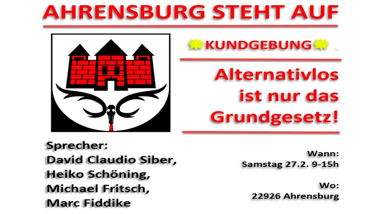 ⁣Alternativlos ist nur das Grundgesetz! - Ahrensburg Rathaus 27.02.2021