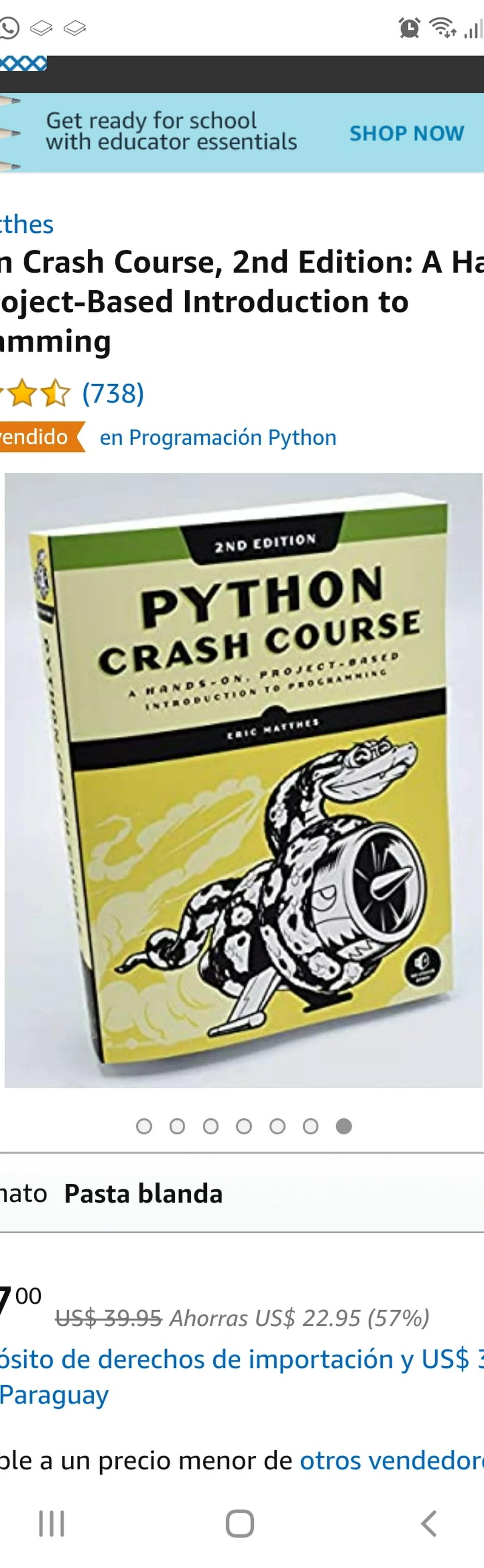 Book Python Crash Course, 2nd Edition: A Hands-On, Project-Based ...