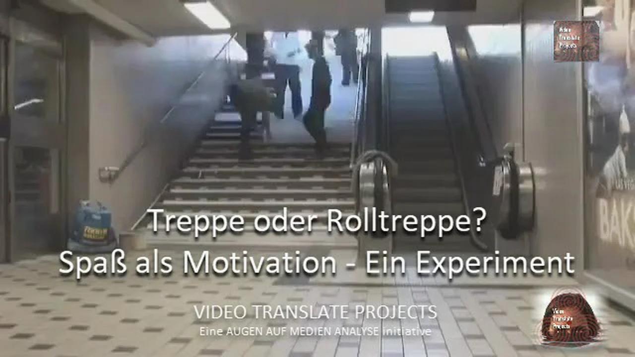 ⁣Treppe oder Rolltreppe? Spaß als Motivation - Ein Experiment