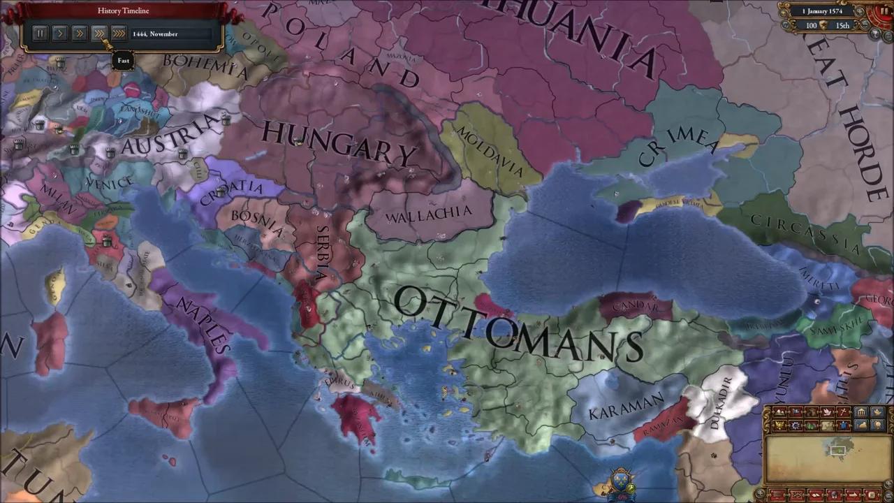 EU4 Romania Timelapse