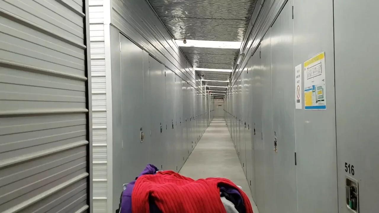 Interesting accompaniment on my visit to a storage unit