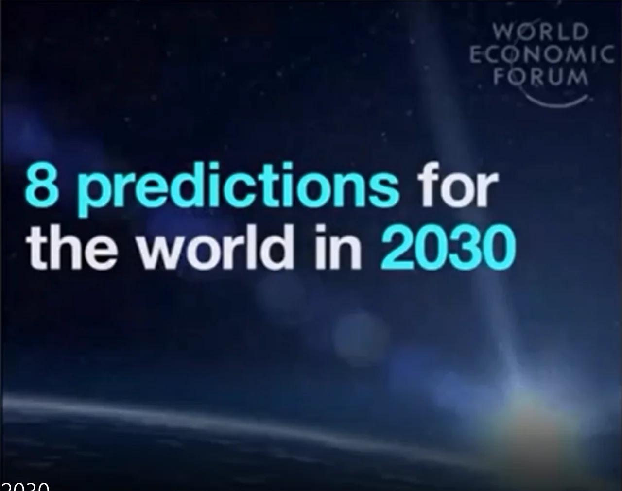 WORLD ECONOMIC FORUM PREDICTIONS FOR 2030 visual data 2
