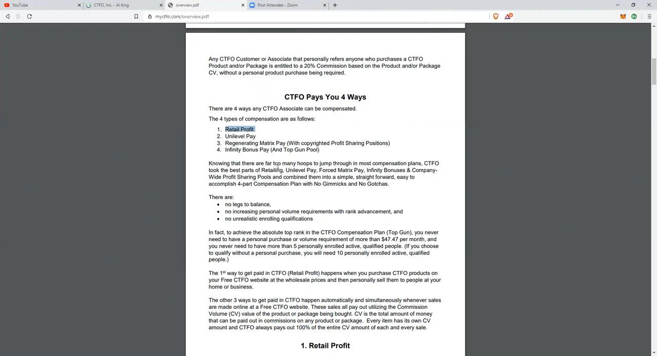 CTFO Compensation Plan Overview with TopNetworkersGroup