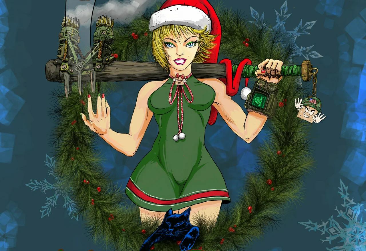 The eat shit commies salty cracker christmas card 