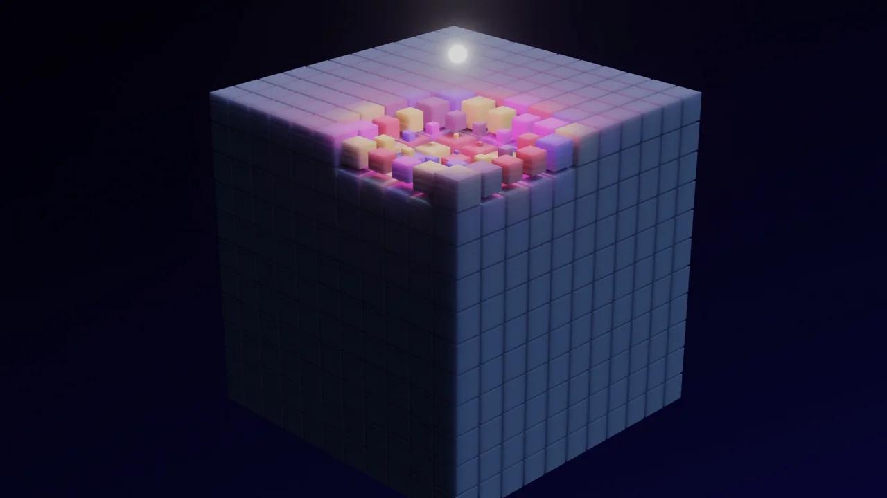 Blender Driver controlled cubes