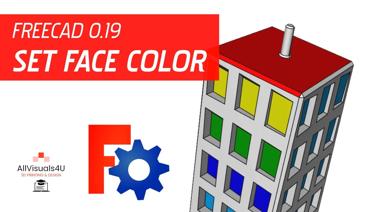 🎨 FreeCAD Apply Colors To Individual Faces - FreeCAD Basics Tutorial