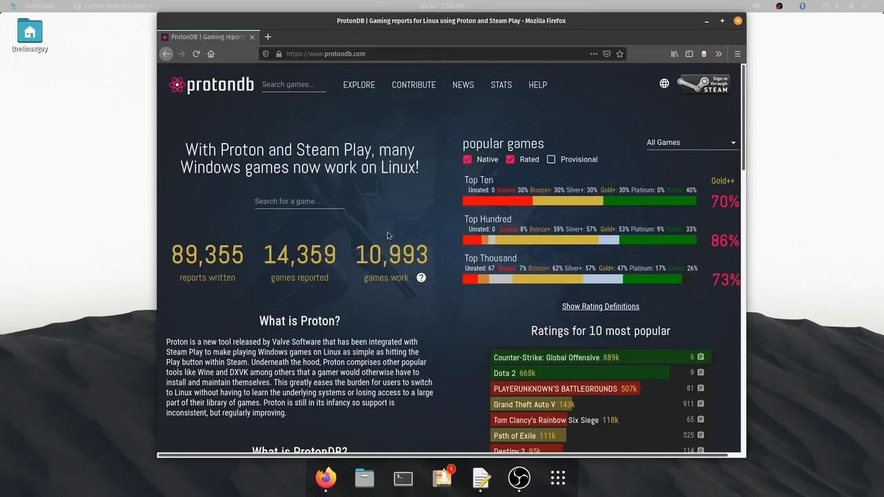 What Is ProtonDB And Steam Proton? - Gaming With Linux!