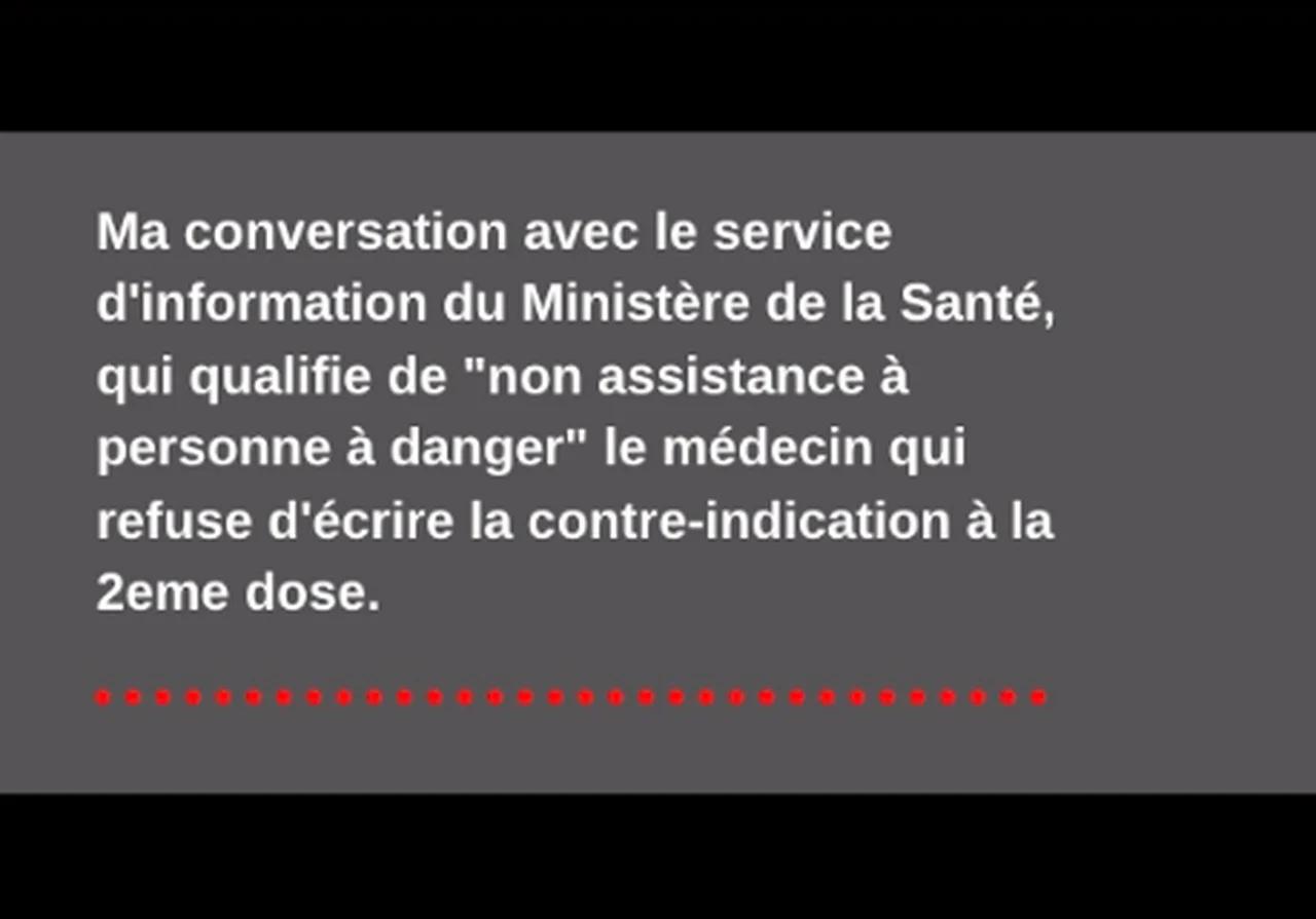 Conversation avec le service d'info du min. santé qui qualifie de Conversation avec le service d'info du min. santé qui qualifie de