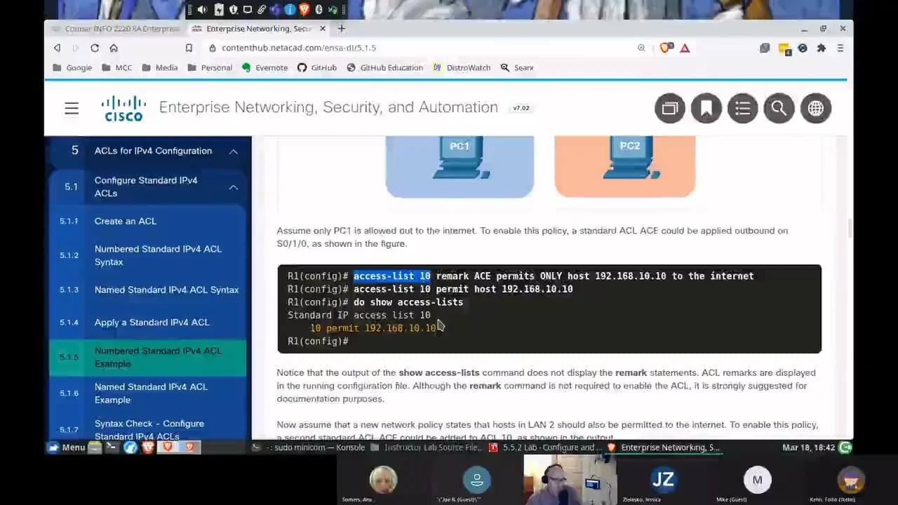 CCNA: Standard and Extended ACLs on Routers