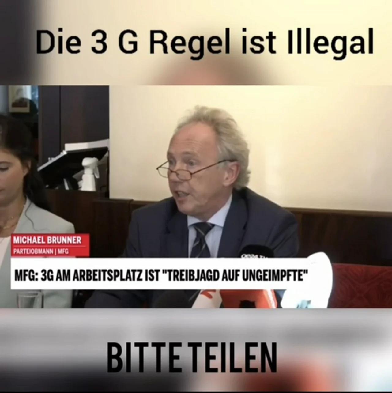 Michael Brunner: die 3G Regel ist illegal (German)