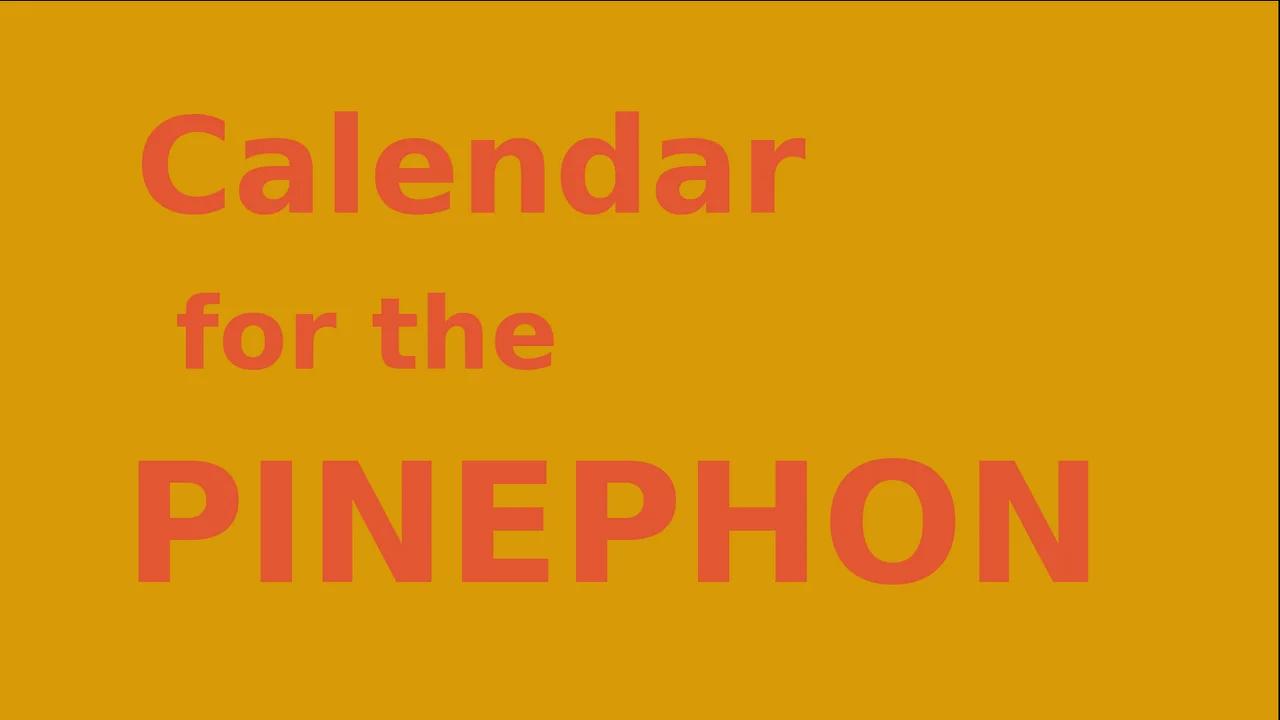 Best Calendar App For The Pinephone Librem5 Calindori On ArchLinux