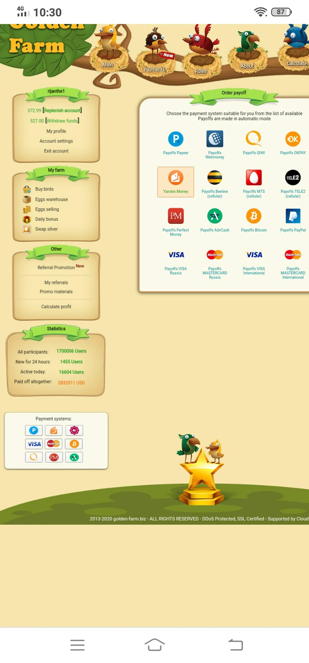Best earning site l buy birds and earn money by selling eggsl withdraw ...