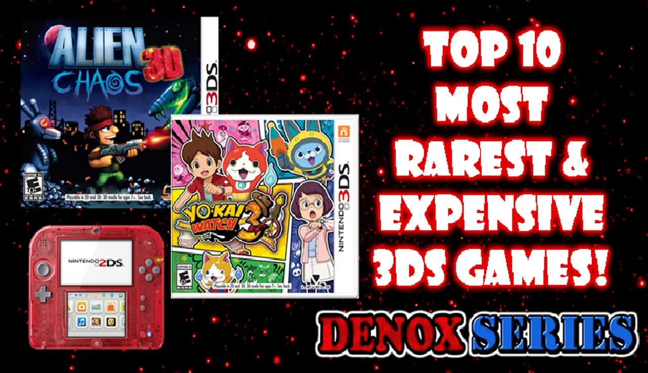 TOP 10 RAREST AND EXPENSIVE NINTENDO 3DS GAMES OF ALL TIME 2019