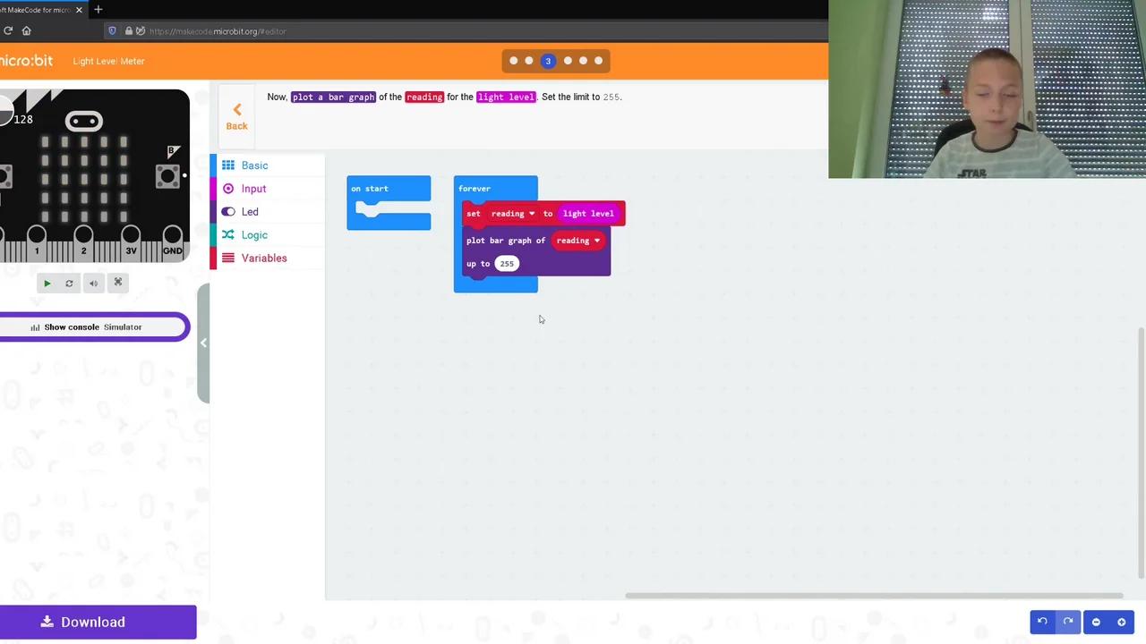 Microbit Tutorial #06 : Light Level Meter