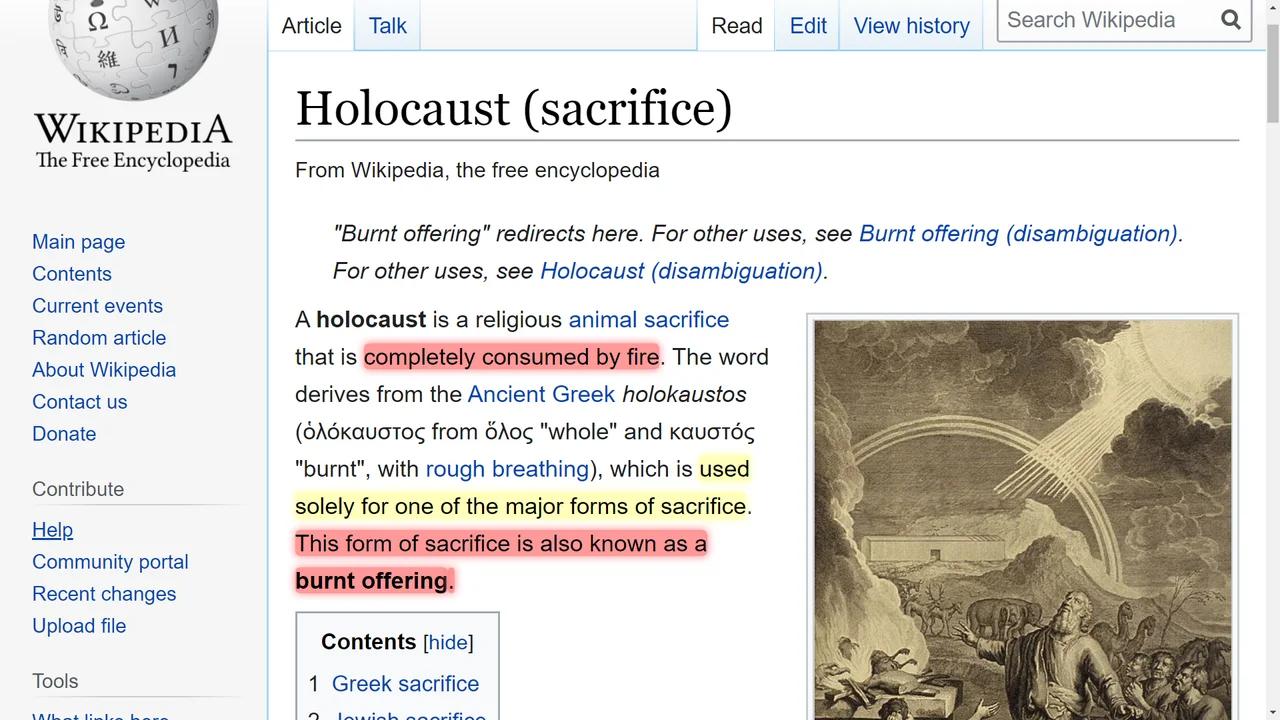 Holocaust (sacrifice) - Wikipedia