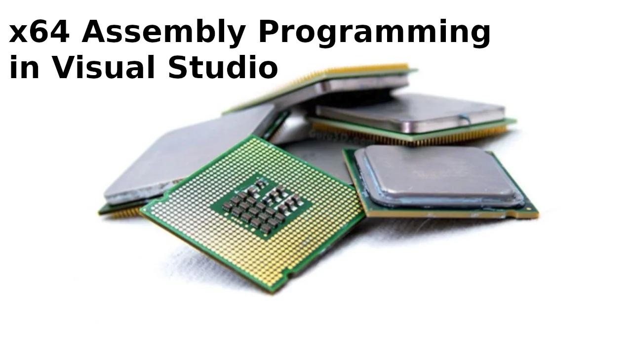 x64 Assembly programming in Visual Studio