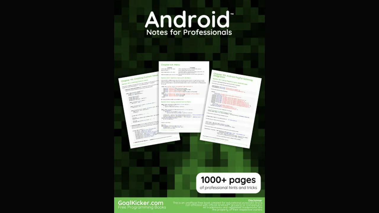 Android notes for professionals. Ebook