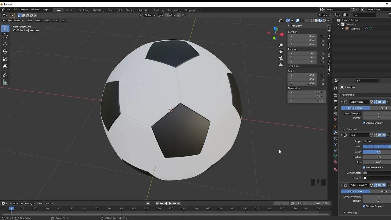 Blender Today Ball Modeling
