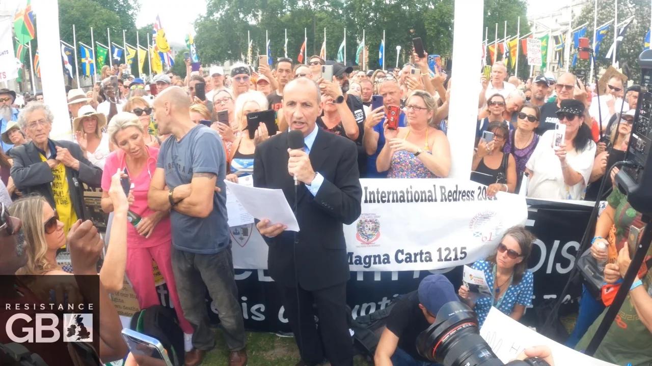 Mark Sexton, Retired UK Policeman, Speaks Outside Parliament to ...