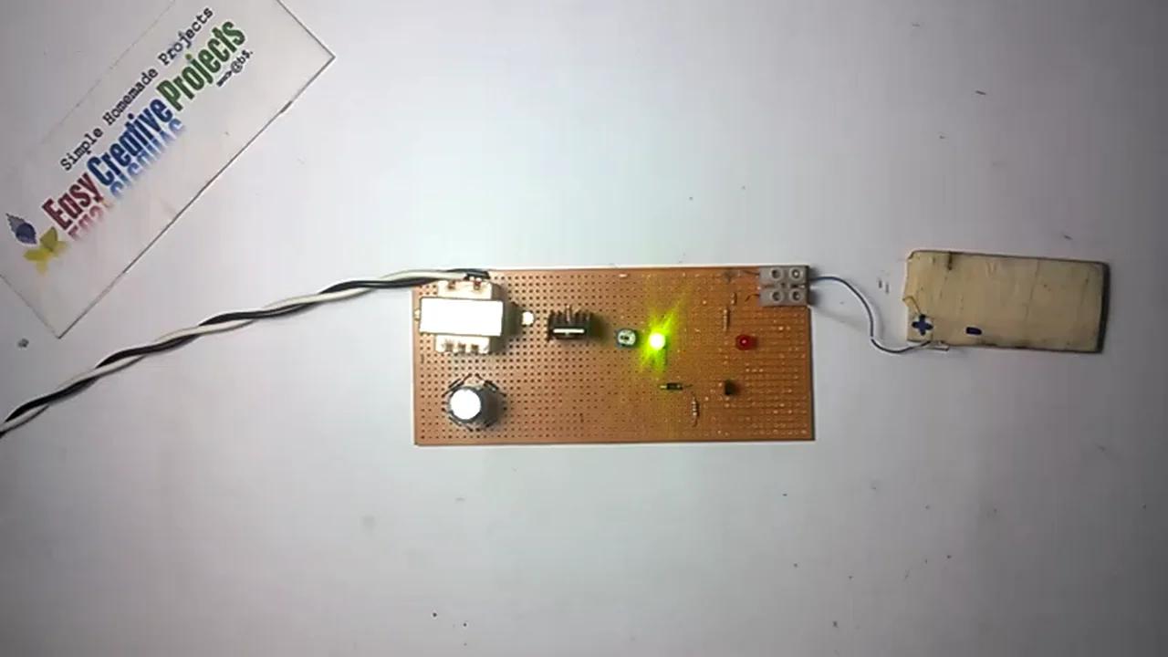homemade battery fully charge indicator circuit