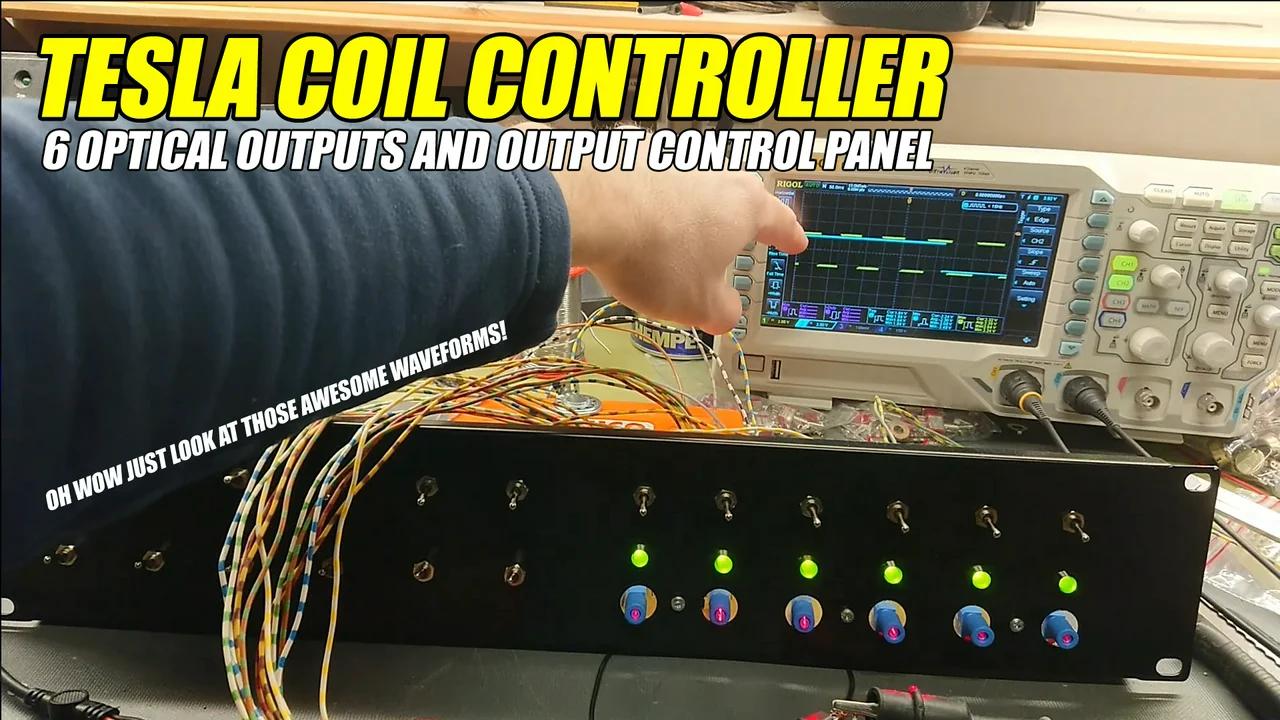 Tesla Coil Show Controller - 6 Optical Output Control Panel (Part 3 of 6)