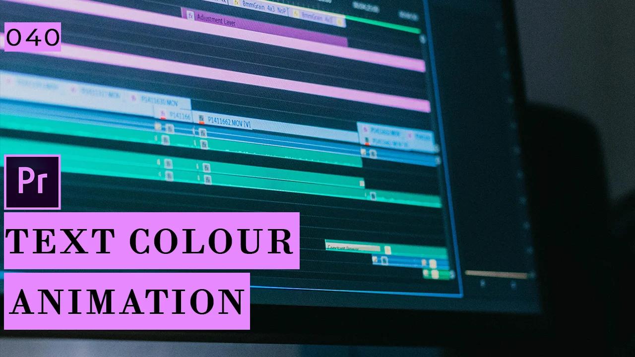 Simple Text Colour Animation in Premiere Pro