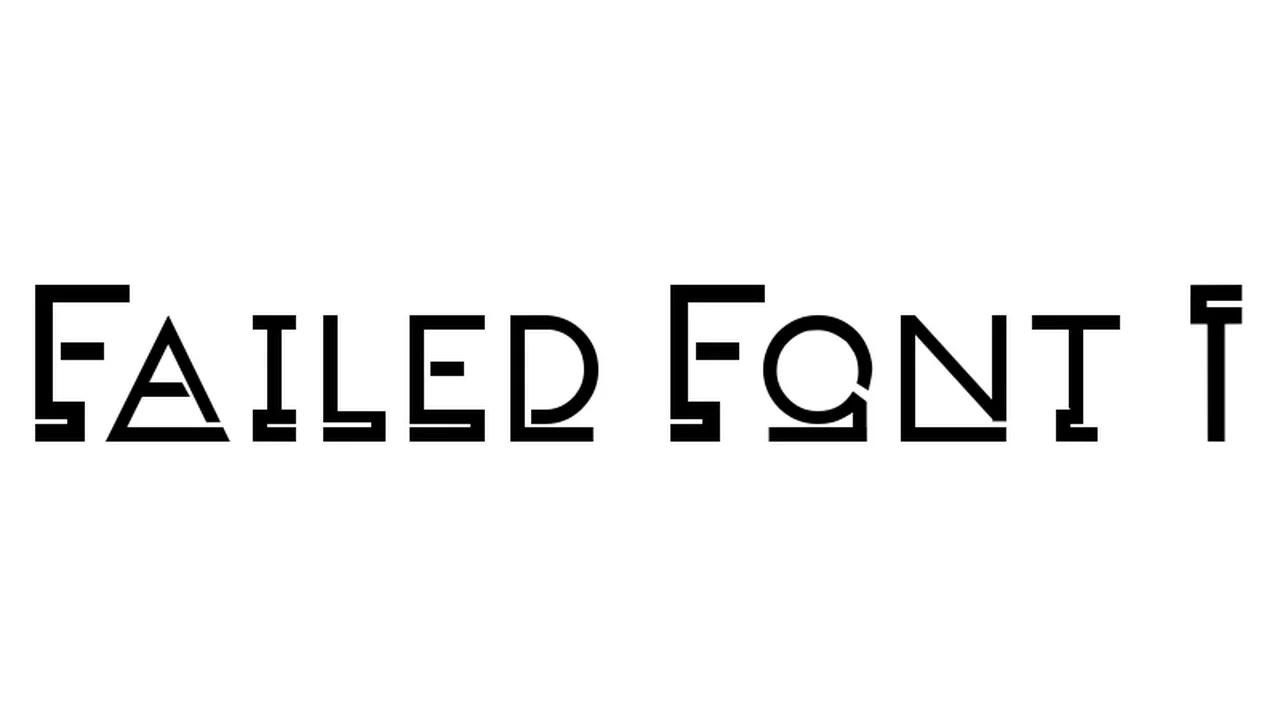 Failed Font 1 Linemorph - Gem Fonts
