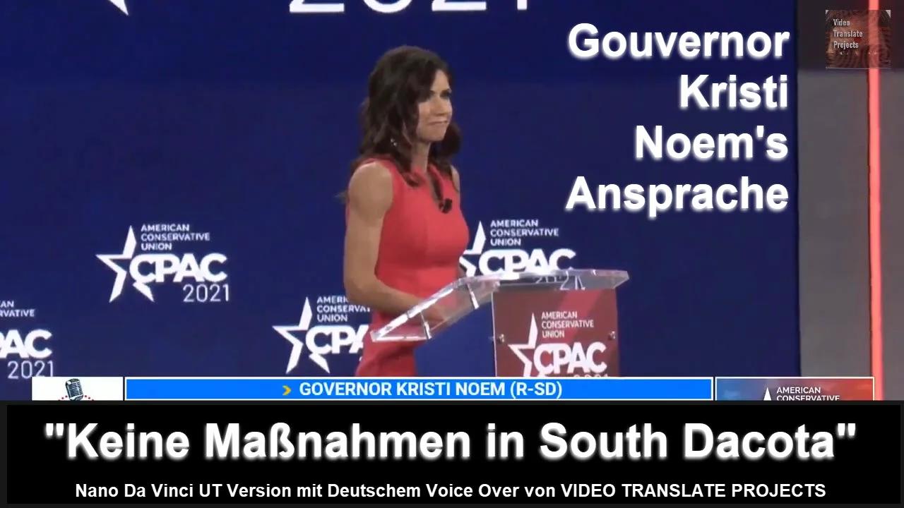 ⁣Governor Kristi Noem Ansprache - Keine Maßnahmen in South Dakota (cpac2021)