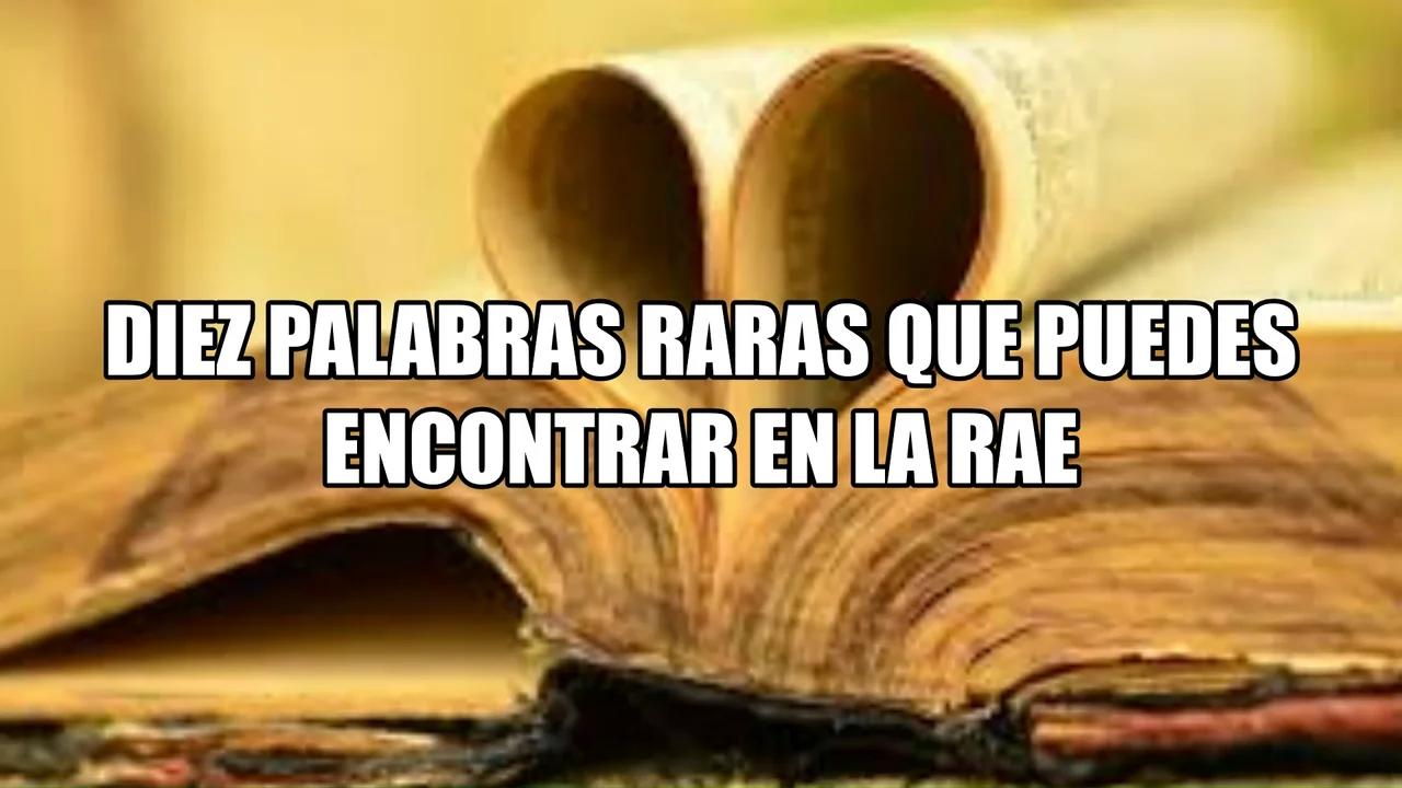 10 PALABRAS RARAS QUE PUEDES ENCONTRAR EN EL DICCIONARIO RAE ...