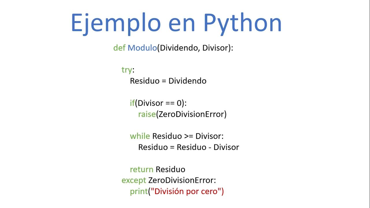 Módulo de una división entera
