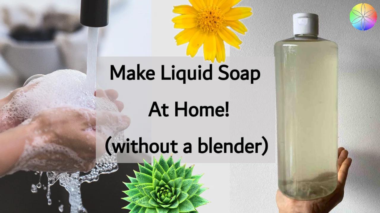 Make ColdProcess Liquid Soap At Home (without a stick blender) 在家做冷制