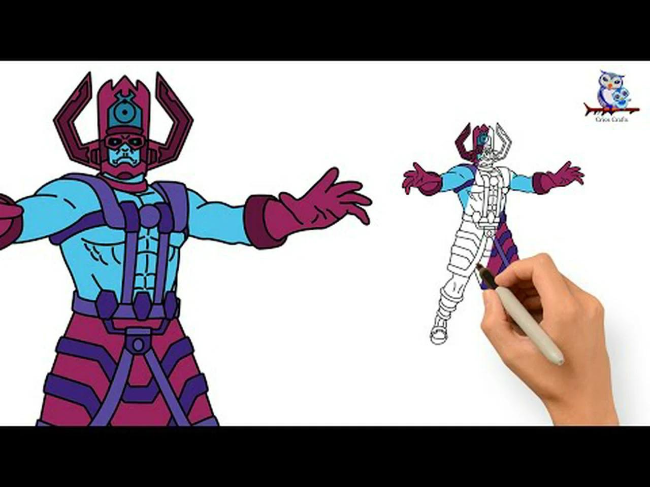 How to Draw Galactus Cosmic Entity Marvel - Art Tutorial