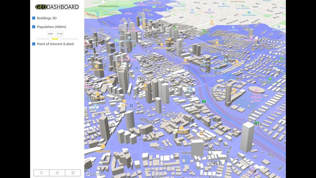 Telaviv digital twin map mapbox postgis
