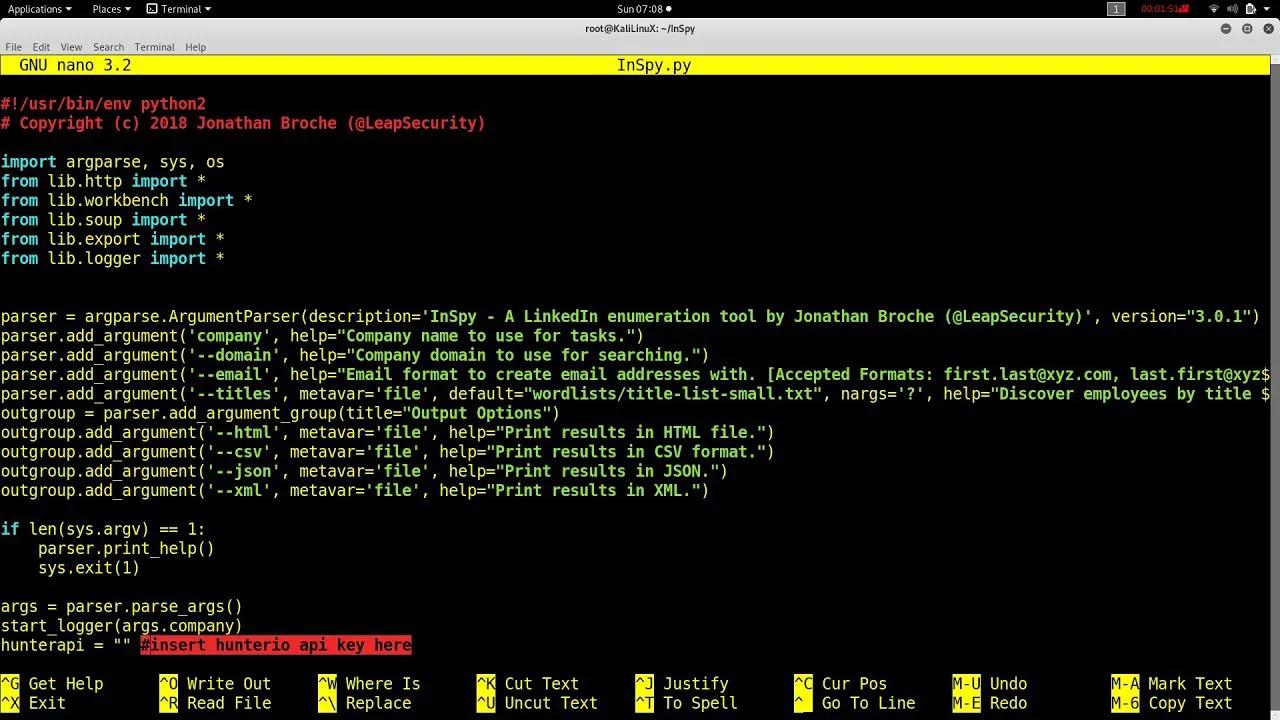 #InSpy🔥#LinkedIn #Credentials?🤪#KaliLinux 2019.1🧰