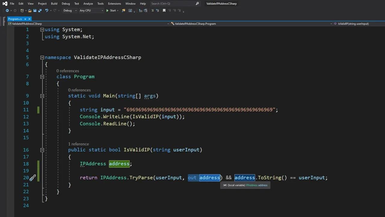 How to Validate an IP Address Using C# (Simple)