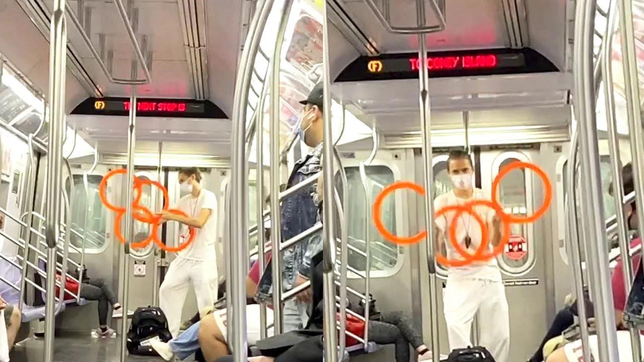 Hypnotizing Optical Illusion Rings Performance In NYC Subway || Best ...
