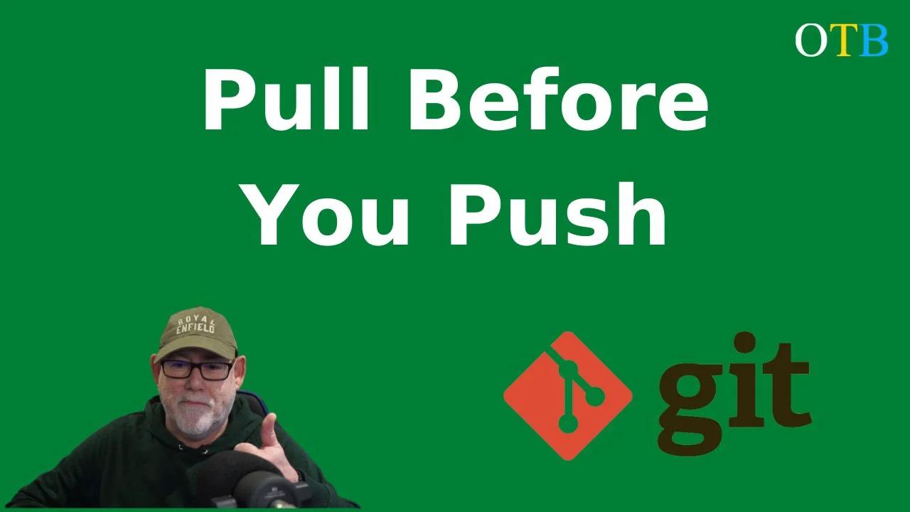 Pull before you push using git to manage your dot files
