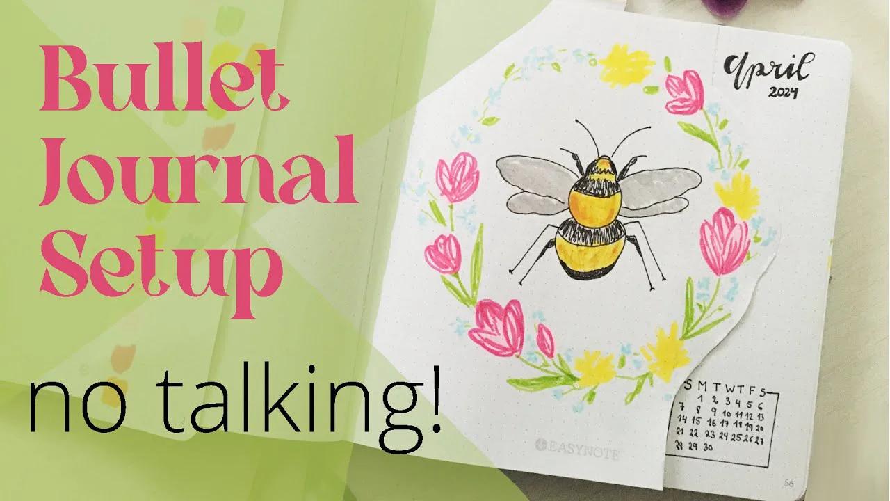 REALXING Monthly Bullet Journal Setup for April Spring Flowers Theme NO ...