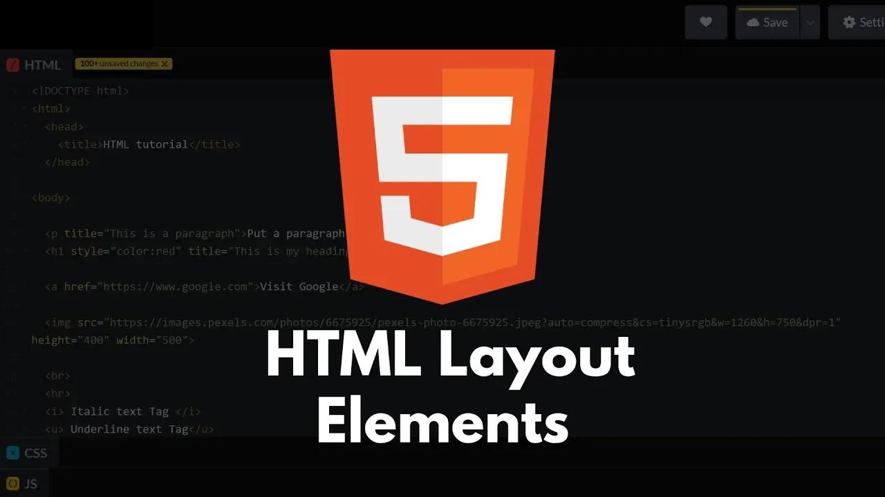 HTML Tutorial #40 - HTML Layout Tags | 8 HTML Tags used to define ...