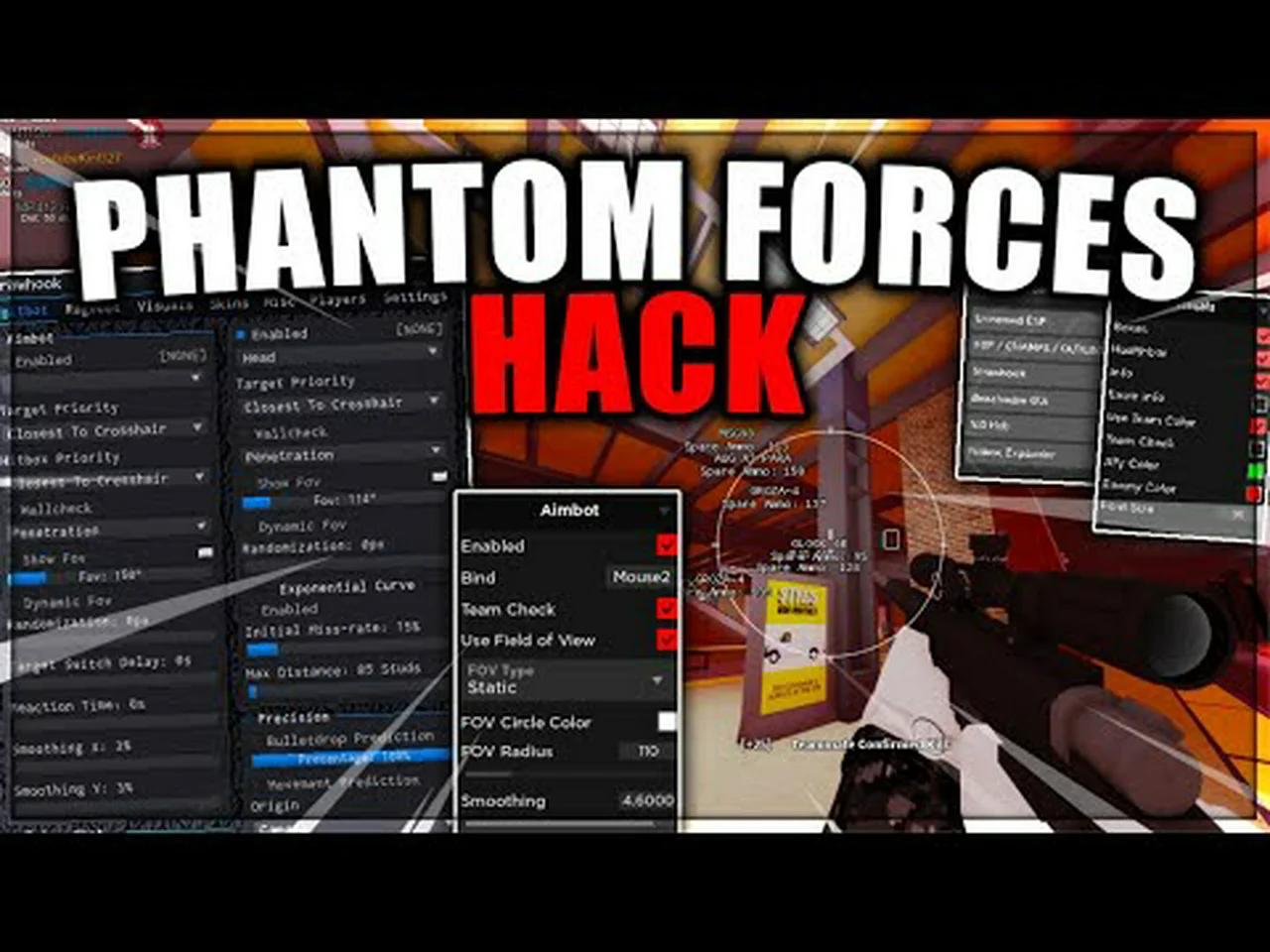 Phantom forces script hack pastebin 2022 aimbot kill all esp