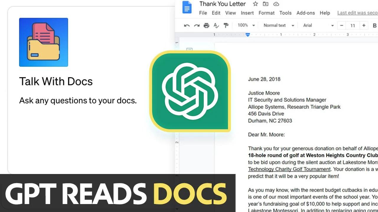 ChatGPT Talk With Docs Plugin Integration & Reading Google Docs | Tutorial