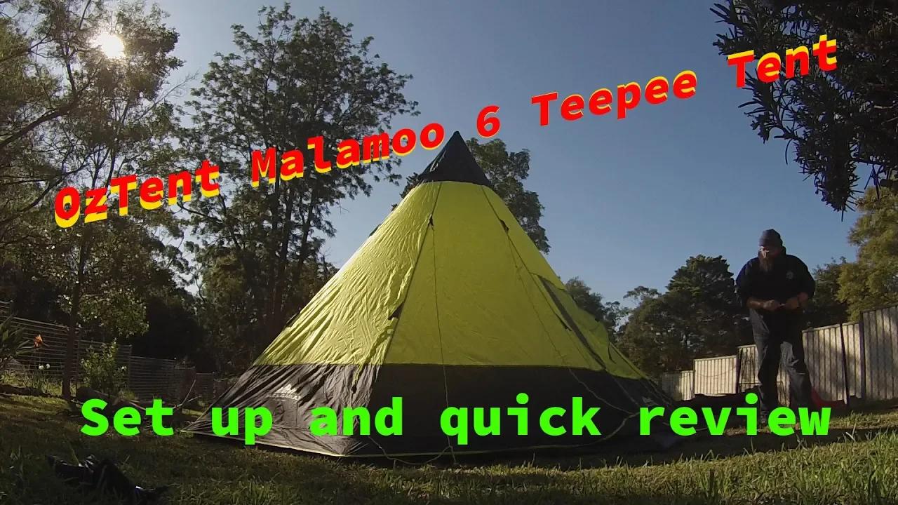 Setting up the Oztent Malamoo 6 Teepee Tent