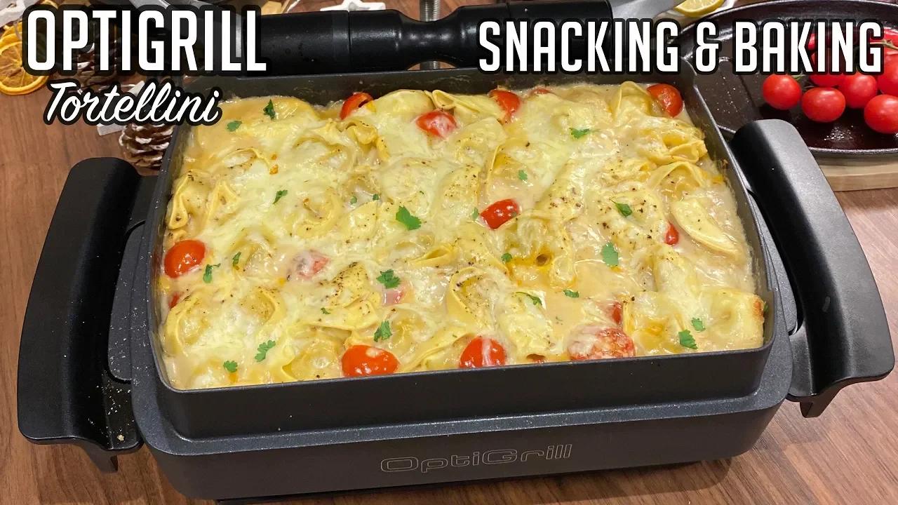 Überbackene Tortellini im Tefal OptiGrill (Backschale)