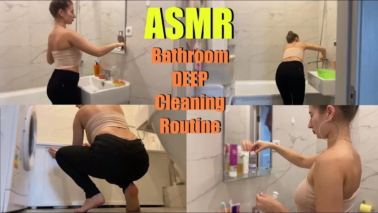 ASMR Bathroom DEEP cleaning routine | ASMR | Clean with me