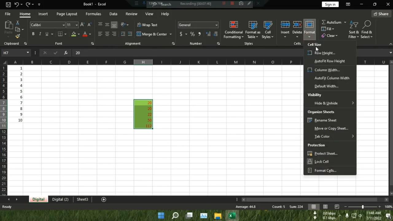 How to Use Cells & Editing Section on Excel in Bangla