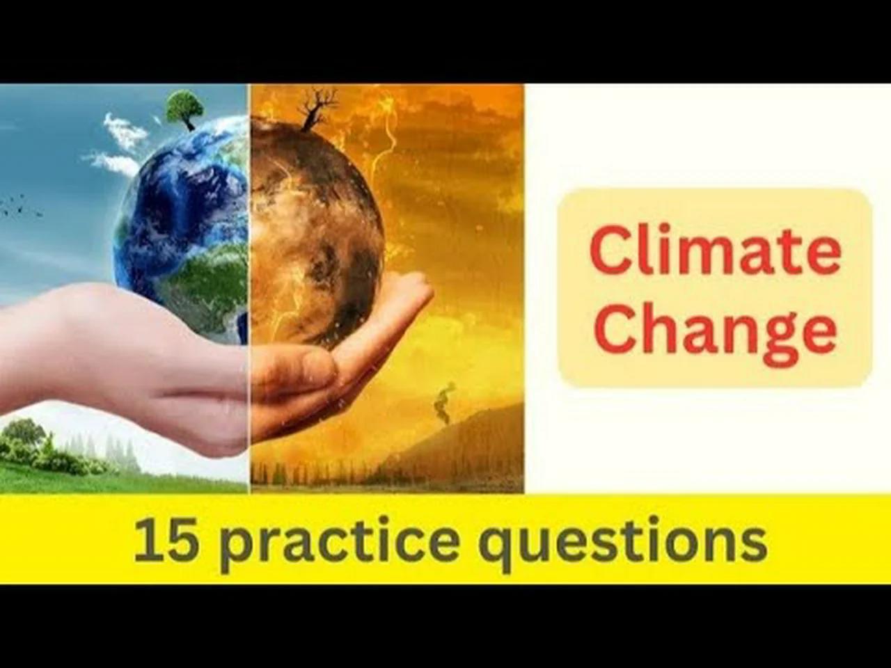 Geography Climate Change questions for Grade 12